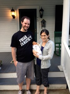 The O'Brien family, now all together at home.