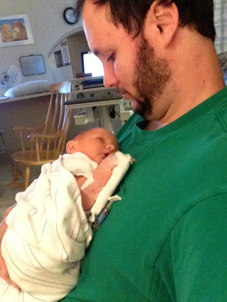 Hanging out with daddy.