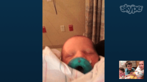 Dermot on the big screen, and his three crazy cousins in the little screen on the bottom right. These 4 will be trouble together...