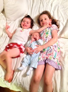 Dermot's cousins wanted to see how tall he was compared to them. He still has a ways to grow!