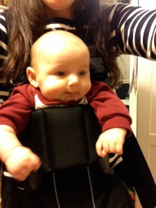 What a big boy, loved facing outward in the bjorn the other night while Mom prepped dinner.