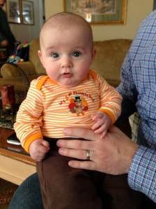 My first Thanksgiving!  We realize this is really late and Mom-Mom & Pops have more pictures on their camera.  Oops!