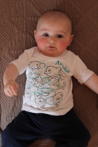 Auntie Catem got me this shirt when I was still in Mom's belly.  One day I hope she takes me to Aruba with her!