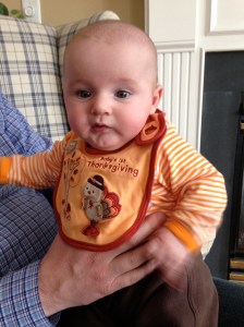 The bib that Mom gave Addie in 2008!