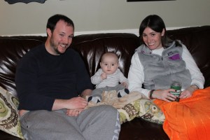 Just hanging with my Dada & Auntie Catem watching football.