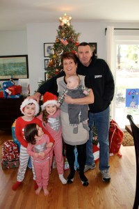 Dermot spotted the TV as Nana and Paul were trying to take a picture.