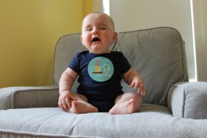 Caught him mid-sneeze. 